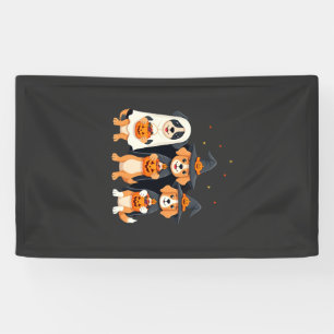 Golden Retriever Ghost Halloween Trick Or Treat Do Banner