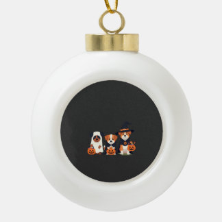 Golden Retriever Ghost Halloween Trick Or Treat Do Ceramic Ball Christmas Ornament
