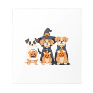 Golden Retriever Ghost Halloween Trick Or Treat Do Notepad