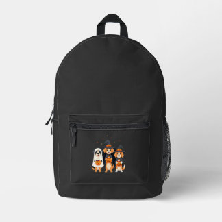 Golden Retriever Ghost Halloween Trick Or Treat Do Printed Backpack