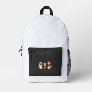 Golden Retriever Ghost Halloween Trick Or Treat Do Printed Backpack