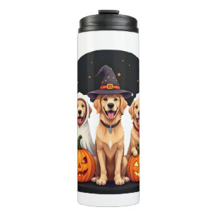 Golden Retriever Ghost Halloween Trick Or Treat Do Thermal Tumbler