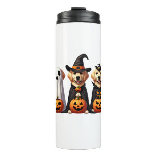 Golden Retriever Ghost Halloween Trick Or Treat Do Thermal Tumbler