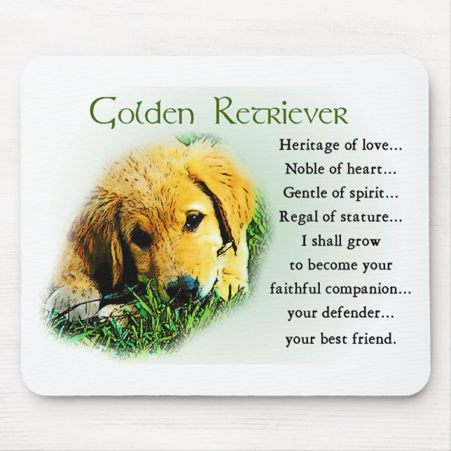 Golden Retriever Gifts Mouse Pad (Front)