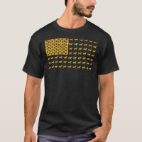 Golden Retriever Glitter American Flag 4th Of July