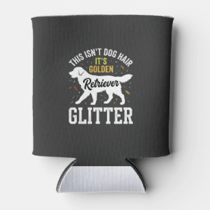 Golden Retriever Glitter Dog Hair Design Can Cooler