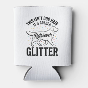 Golden Retriever Glitter Vintage Dog Hair Shirt_1 Can Cooler