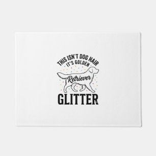 Golden Retriever Glitter Vintage Dog Hair Shirt_1 Doormat