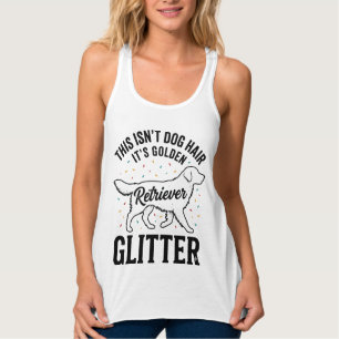 Golden Retriever Glitter Vintage Dog Hair Shirt_1 Singlet