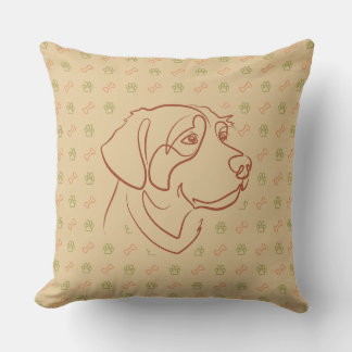 Golden Retriever Golden Pattern Cushion