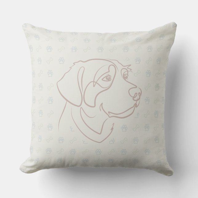 Golden Retriever Golden Pattern Cushion (Front)