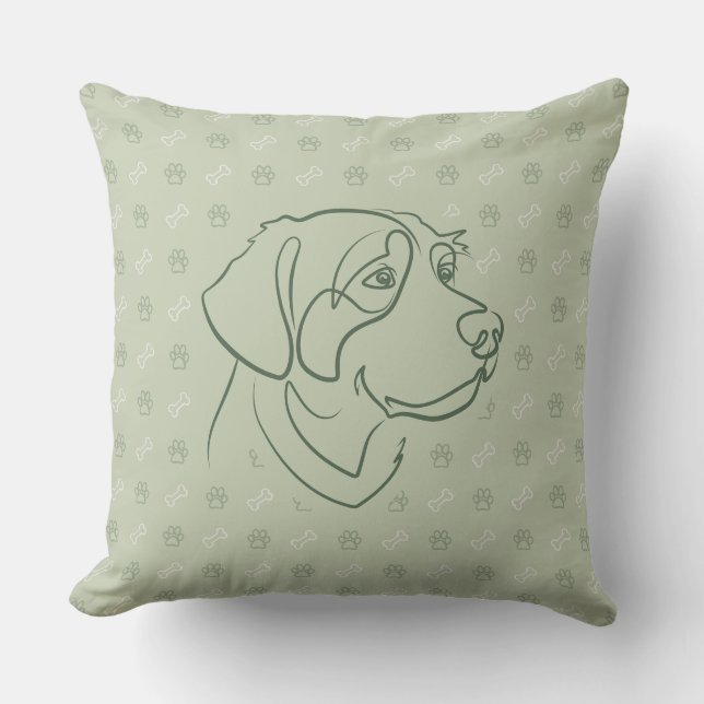 Golden Retriever Golden Pattern Cushion (Front)