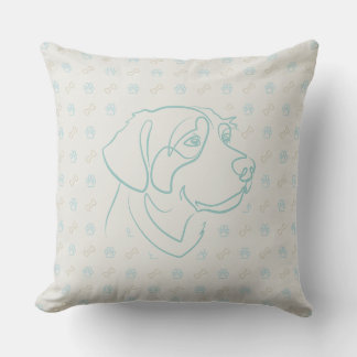 Golden Retriever Golden Pattern Cushion