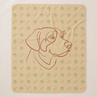 Golden Retriever Golden Pattern Sherpa Blanket