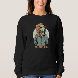 Golden Retriever Goldens Rule Hoodie  Cool Pul Hoo
