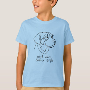 Golden Retriever - Good Vibes, Golden Style T-Shirt