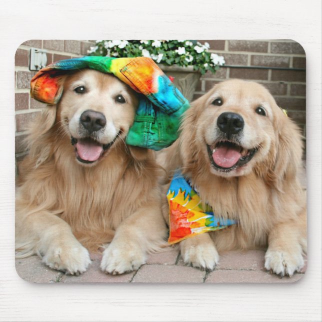 Golden Retriever Groovy Mousepad (Front)