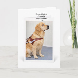 Golden Retriever Guide Dog Graduation Card