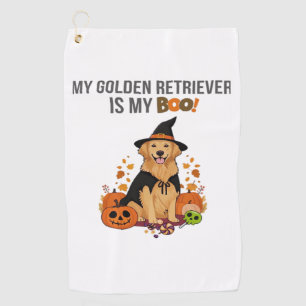 Golden Retriever Halloween Dog  My Golden Retrieve Golf Towel