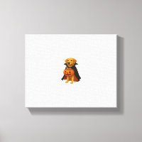 Golden Retriever Halloween Dog with Pumpkin Candy
