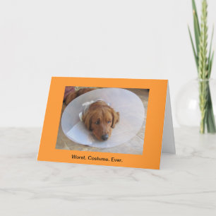 Golden Retriever Halloween Greeting Card Cone