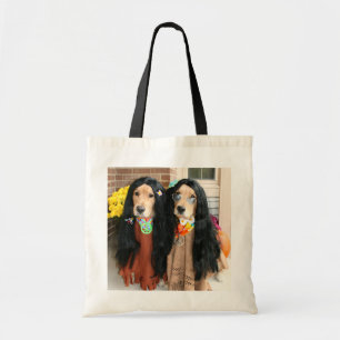 Golden Retriever Halloween Hippie Tote Bag