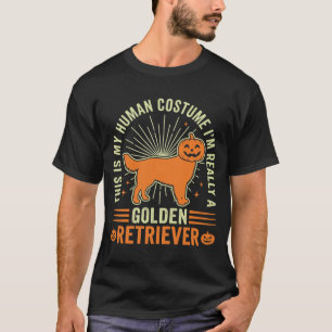 Golden Retriever Halloween Human Costume Vintage D T-Shirt
