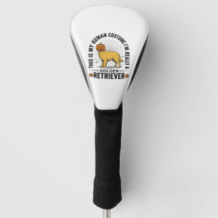 Golden Retriever Halloween Pumpkin Costume Design_ Golf Head Cover