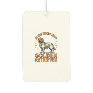 Golden Retriever Halloween Pumpkin Dog Costume Shi Car Air Freshener