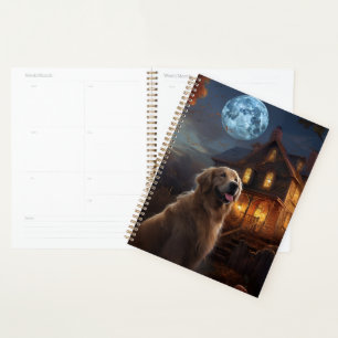 Golden Retriever Halloween Scary Planner