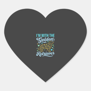 Golden Retriever Halloween Skull Pattern Dog Lover Heart Sticker
