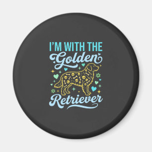 Golden Retriever Halloween Skull Pattern Dog Lover Magnet