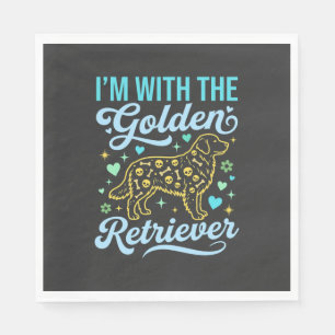 Golden Retriever Halloween Skull Pattern Dog Lover Napkin