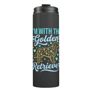 Golden Retriever Halloween Skull Pattern Dog Lover Thermal Tumbler