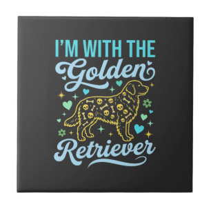 Golden Retriever Halloween Skull Pattern Dog Lover Tile