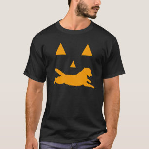 Golden Retriever Halloween Spooky Face  Dog Classi T-Shirt