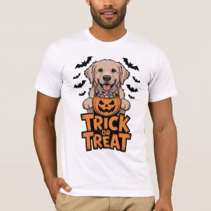 Golden Retriever Halloween Trick or Treat T-Shirt