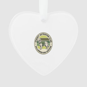 Golden Retriever Halloween Vintage Costume Badge_1 Ornament