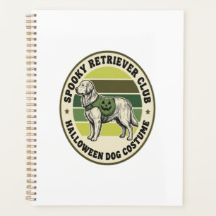 Golden Retriever Halloween Vintage Costume Badge_1 Planner