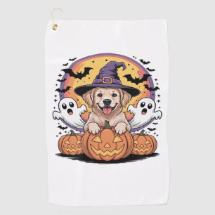 Golden Retriever Halloween Witch Dog Classic T-Shi Golf Towel