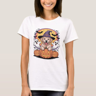 Golden Retriever Halloween Witch Dog Classic T-Shi T-Shirt