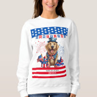 Golden Retriever Happy 4Th Of July US Independence