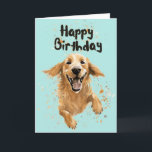 Golden Retriever Happy Birthday Card<br><div class="desc">Golden Retriever Happy Birthday Card</div>