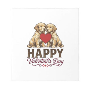 Golden Retriever Happy Valentine’s Day Notepad