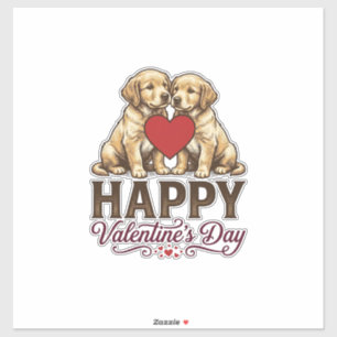Golden Retriever Happy Valentines Day