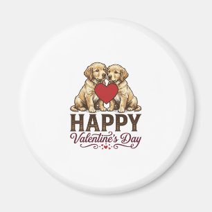 Golden Retriever Happy Valentines Day Magnet