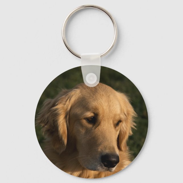 Golden Retriever Head Shot Keychain (Front)