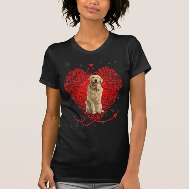 Golden Retriever Heart|Cute Golden Owner T-Shirt (Front)