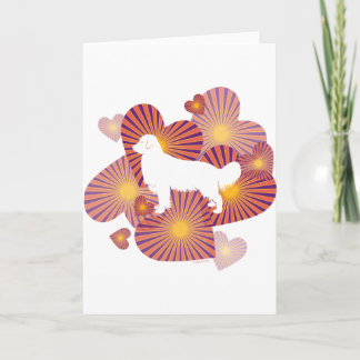Golden Retriever Heart Design Holiday Card