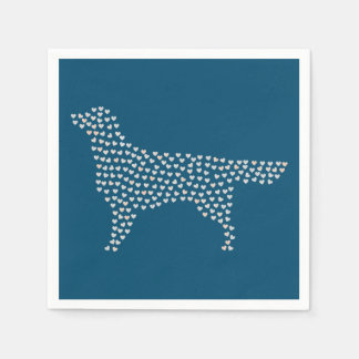 Golden Retriever Hearts Napkin